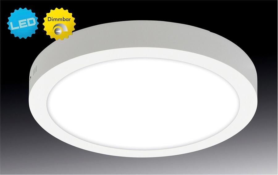 Näve Led-paneel Dimplex Opbouwpaneel wit rond dimbaar faseaan- en afsnijding D: 30cm (1 stuk) - Foto 5