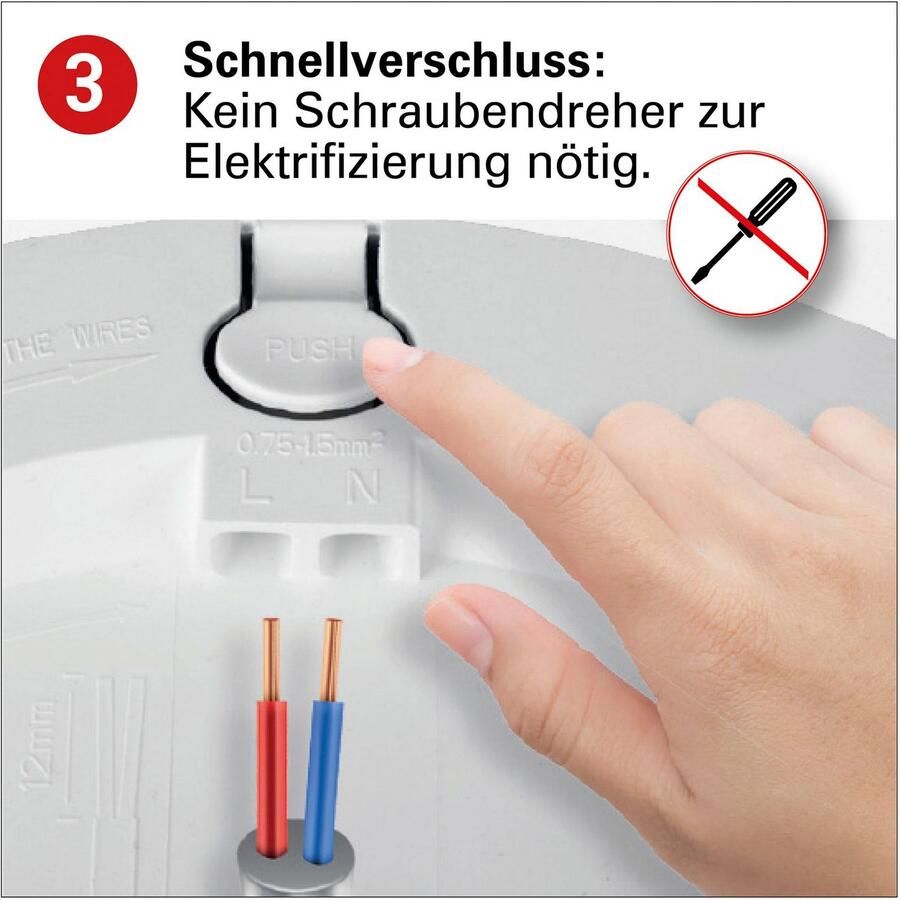 Näve Led-plafondlamp Bonus 3 lichtkleuren 2-in-1-uitstraling ring chroom magnetisch afneembaar (1 stuk) - Foto 4