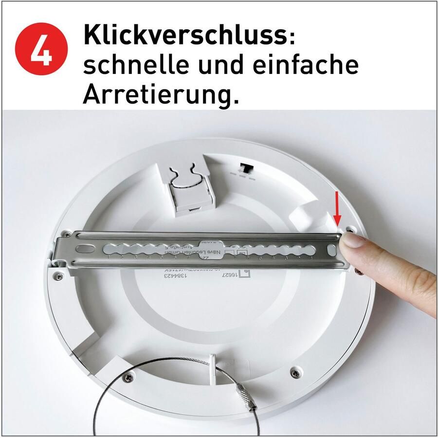 Näve Led-plafondlamp Bonus Inbouw of opbouw flexibel CCT via apparaat schakelaar D: 16 5cm (1 stuk) - Foto 6