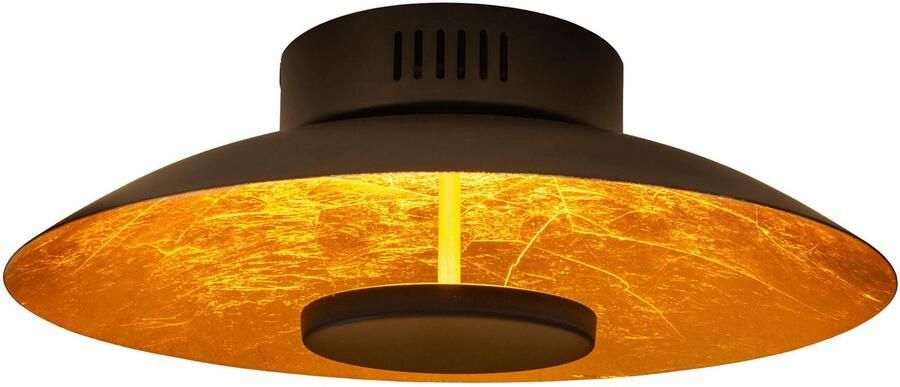 Näve Led-plafondlamp Firenze rond zwart goudkleur 36x led warmwit niet dimbaar d: 40 cm (1 stuk) - Foto 4