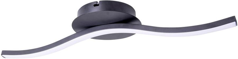 Näve Led-plafondlamp Onda Plafondlamp wandlamp warmwit L: 45 cm 6W zwart-mat IP20 (1 stuk) - Foto 5