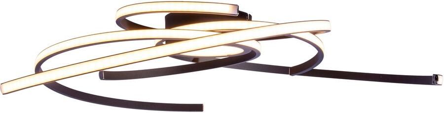 Näve Led-plafondlamp RADON zwart In 3-traps dimbaar lichtkleur warmwit diameter 75 cm (1 stuk) - Foto 6