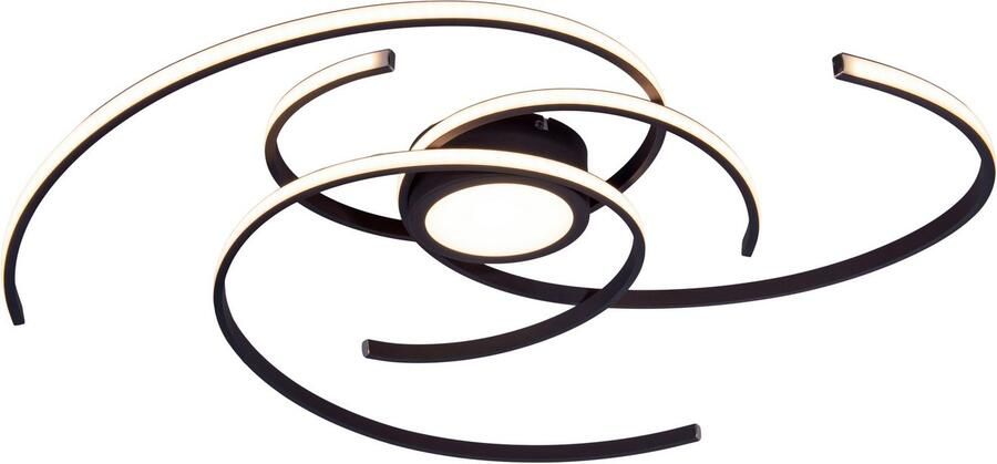 Näve Led-plafondlamp RADON zwart In 3-traps dimbaar lichtkleur warmwit diameter 75 cm (1 stuk) - Foto 4