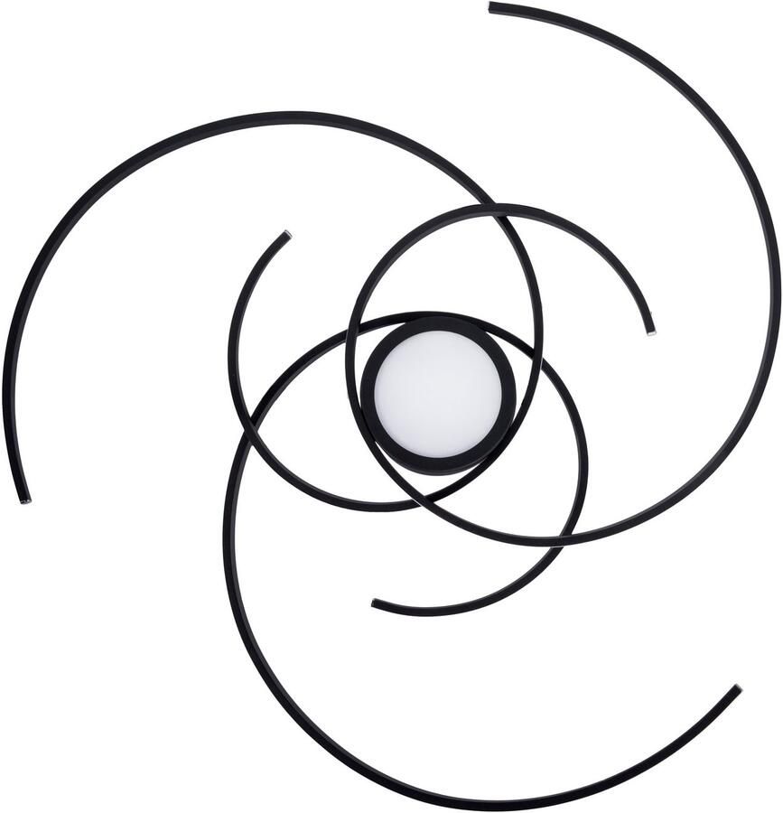 Näve Led-plafondlamp RADON zwart In 3-traps dimbaar lichtkleur warmwit diameter 75 cm (1 stuk) - Foto 3