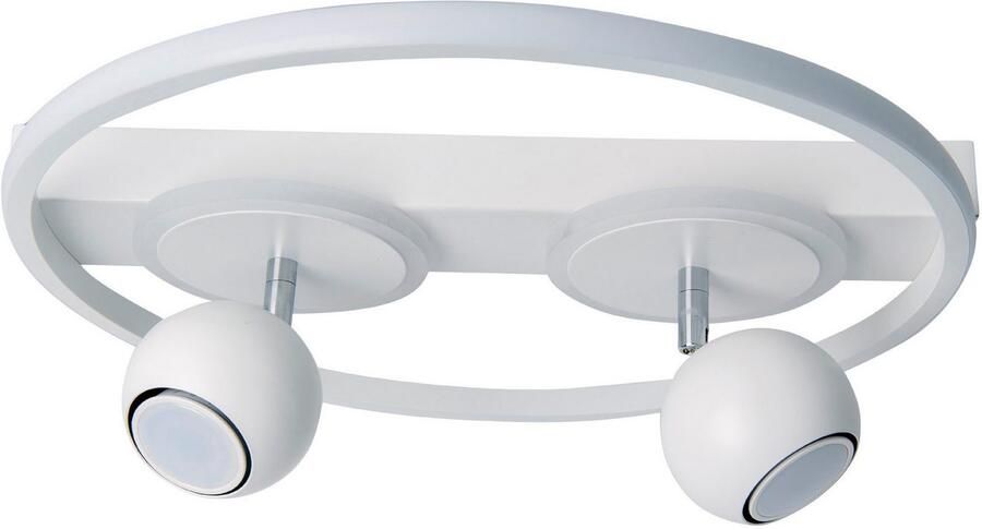 Näve Led-plafondlamp Ronda matwit 2 bolvormige beweegbare spots gu 10 led lichtringen (1 stuk) - Foto 4