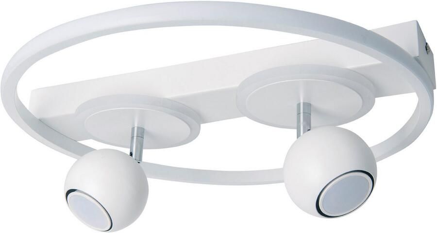 Näve Led-plafondlamp Ronda matwit 2 bolvormige beweegbare spots gu 10 led lichtringen (1 stuk) - Foto 5