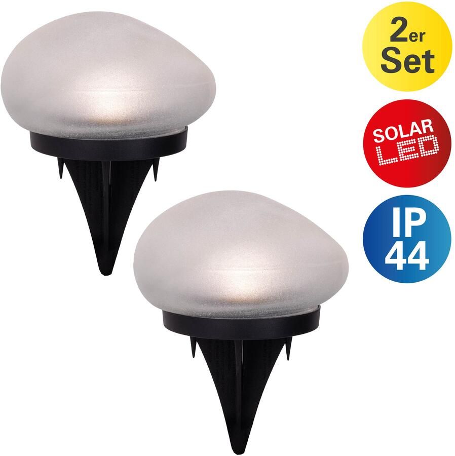 Näve Led-solarlamp Guri 2-delige set led tafellamp draadloos 36x10 5 cm antraciet (2 stuks) - Foto 6