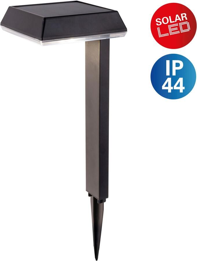 Näve Led-solarlamp Sigi Decoratieve grondspies H: 79cm schemersensor zwart LED warmwit (1 stuk) - Foto 5