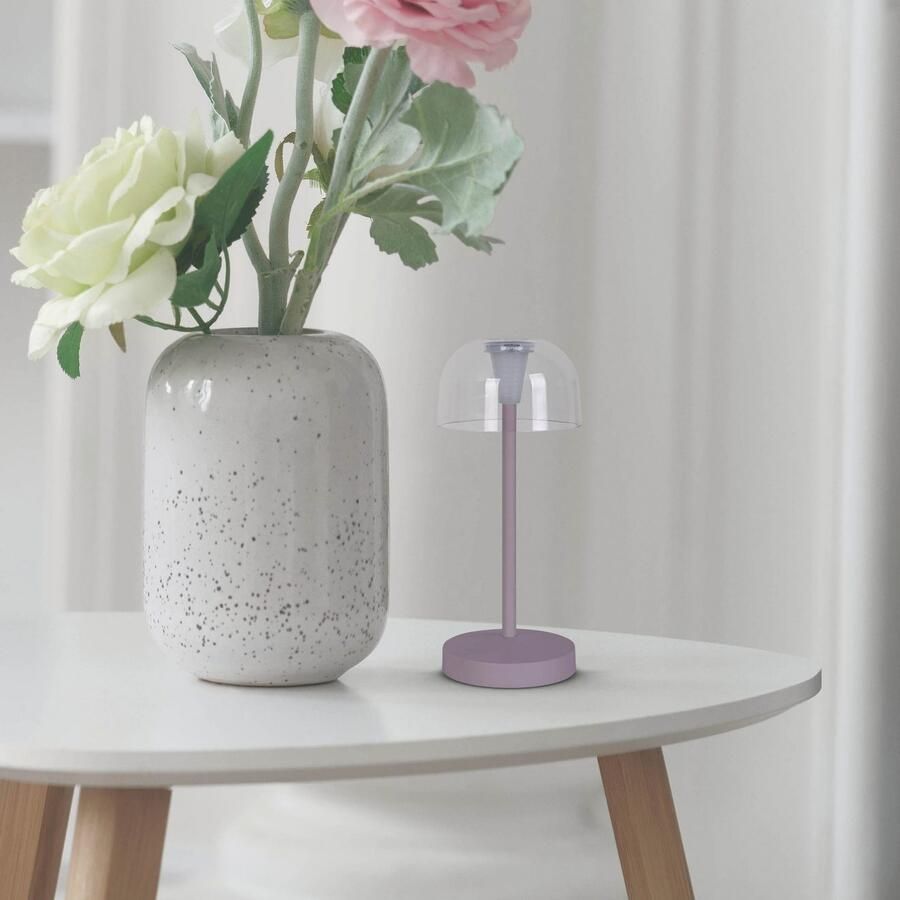 Näve Led-tafellamp Gomba 18 5 cm 2-delig set oplaadbaar usb-kabel geheugenfunctie traploos dimbaar (2 stuks)