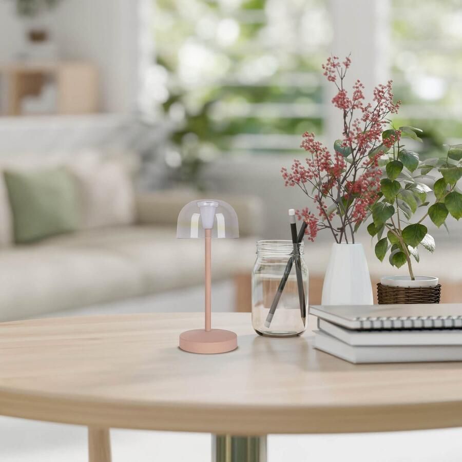 Näve Led-tafellamp Gomba 18 5 cm 2-delig set oplaadbaar usb-kabel geheugenfunctie traploos dimbaar (2 stuks)