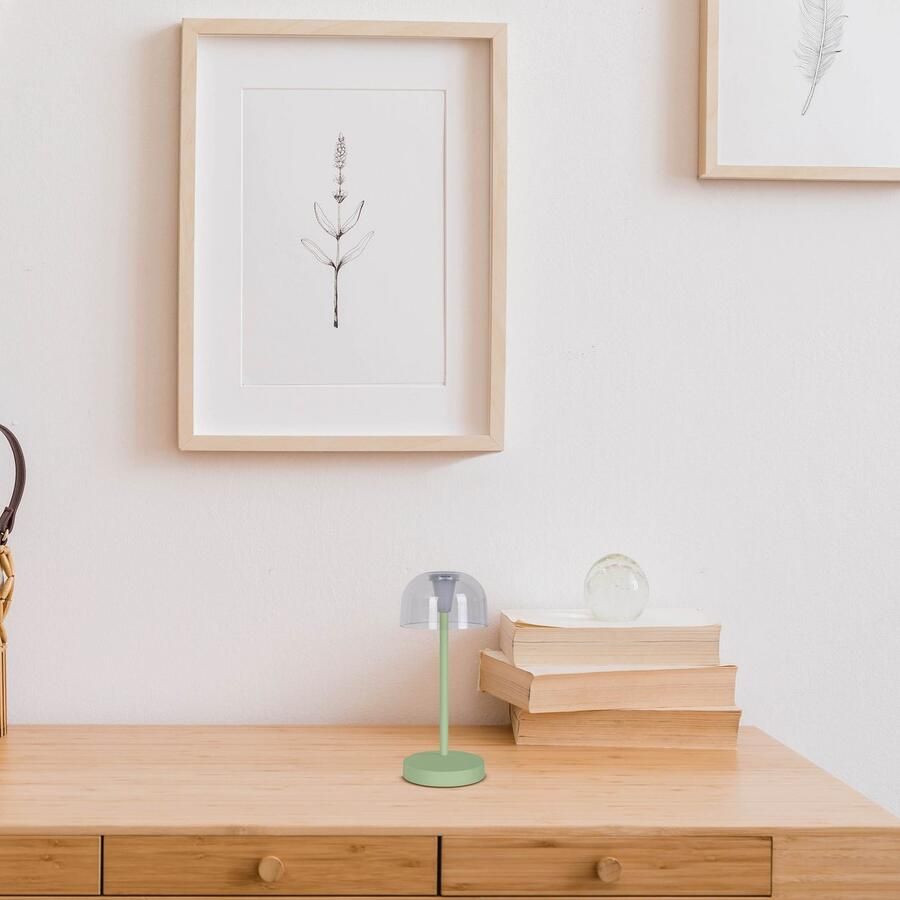 Näve Led-tafellamp Gomba 18 5 cm 2-delig set oplaadbaar usb-kabel geheugenfunctie traploos dimbaar (2 stuks)