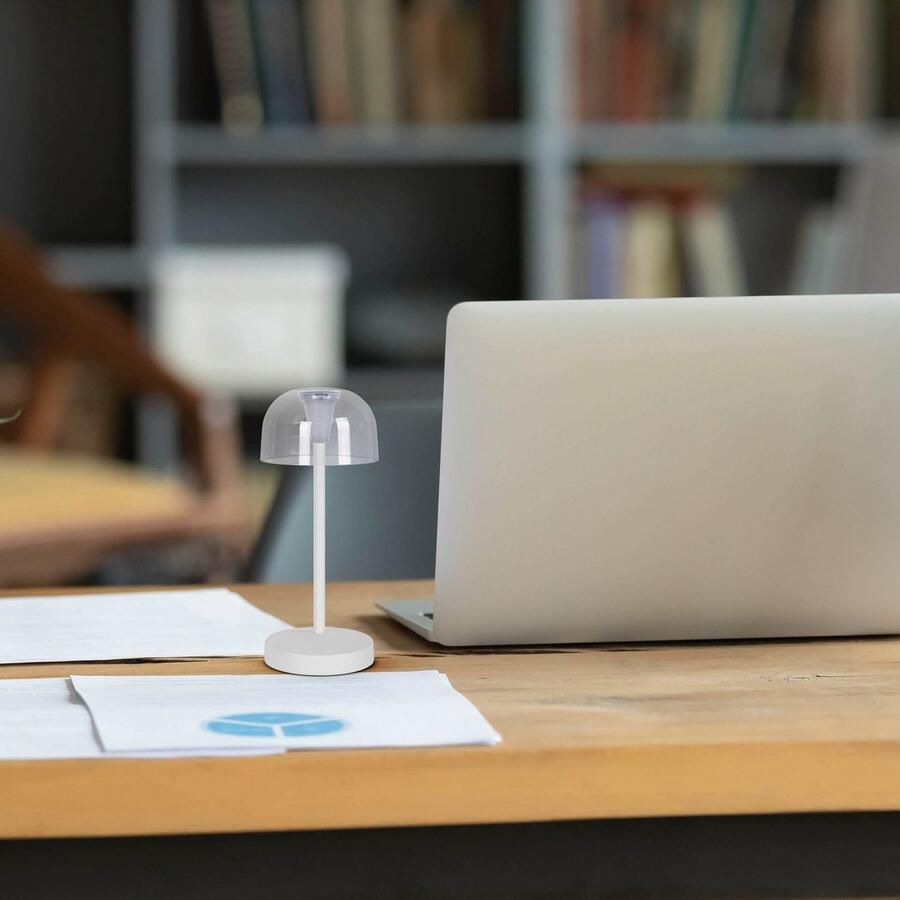 Näve Led-tafellamp Gomba 18 5 cm 2-delig set oplaadbaar usb-kabel geheugenfunctie traploos dimbaar (2 stuks)