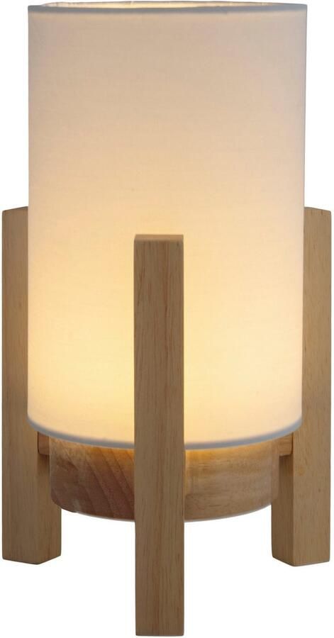 Näve Led-tafellamp Madita Accu-werking incl. USB-C-kabel houten frame textielscherm dimbaar (1 stuk) - Foto 6