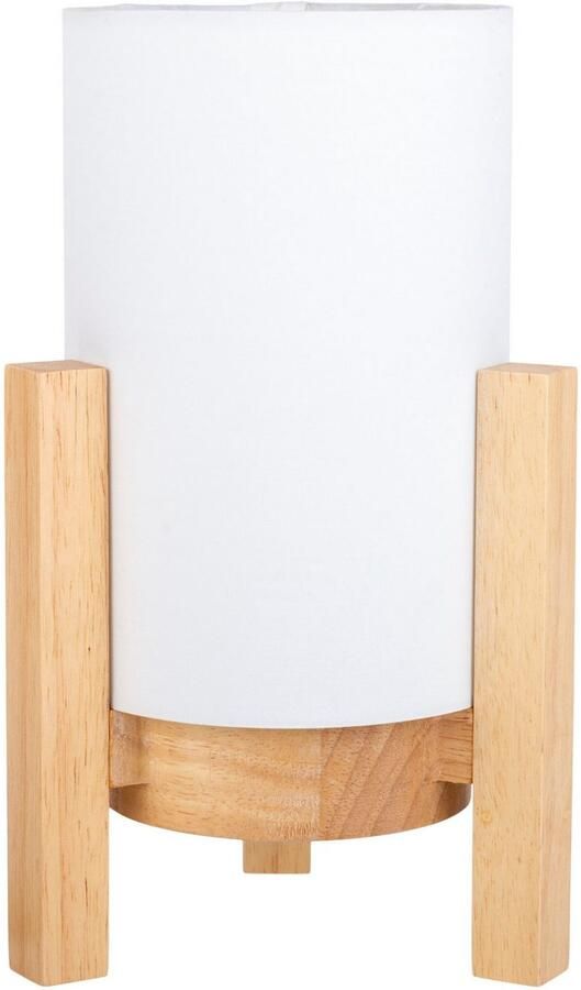 Näve Led-tafellamp Madita Accu-werking incl. USB-C-kabel houten frame textielscherm dimbaar (1 stuk) - Foto 5