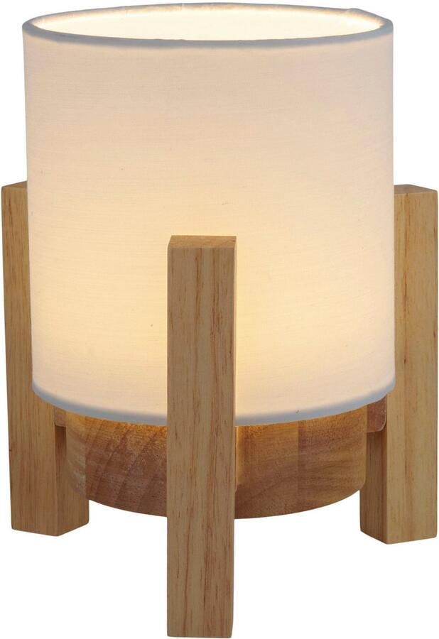 Näve Led-tafellamp Madita Accu-werking incl. USB-C-kabel houten frame textielscherm dimbaar (1 stuk) - Foto 6