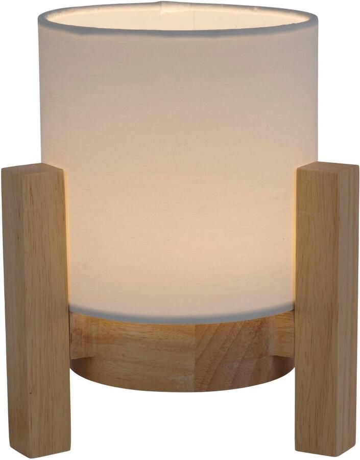 Näve Led-tafellamp Madita Accu-werking incl. USB-C-kabel houten frame textielscherm dimbaar (1 stuk) - Foto 5
