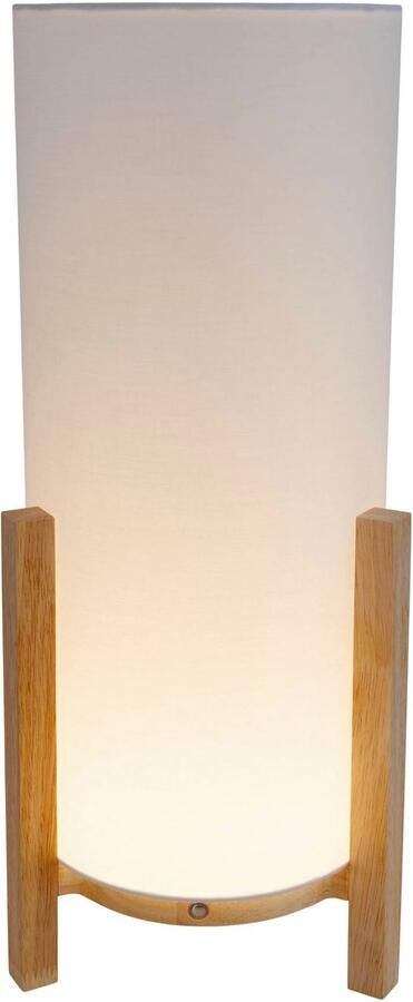 Näve Led-tafellamp Madita Accu-werking incl. USB-C-kabel houten frame textielscherm dimbaar (1 stuk) - Foto 3