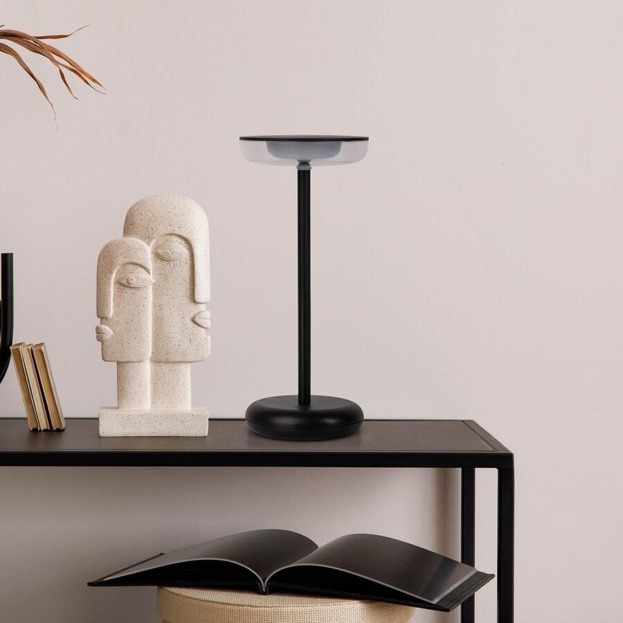 Näve Led-tafellamp Pasi dimbaar via aanraaksensor geheugenfunctie accu usb-c-oplaadkabel (1 stuk)