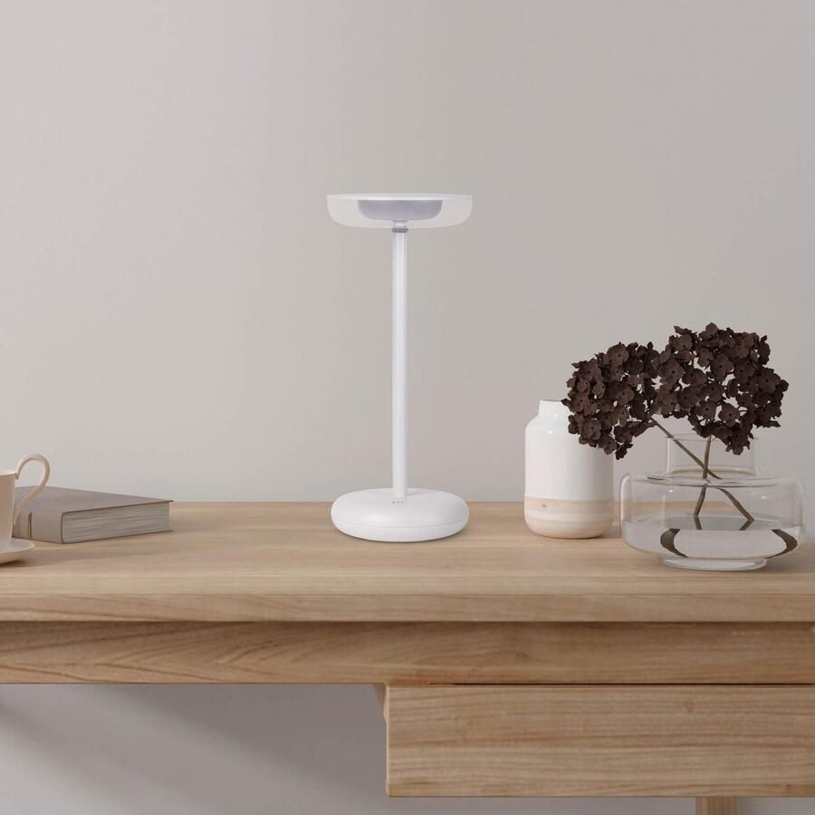 Näve Led-tafellamp Pasi dimbaar via aanraaksensor geheugenfunctie accu usb-c-oplaadkabel (1 stuk)