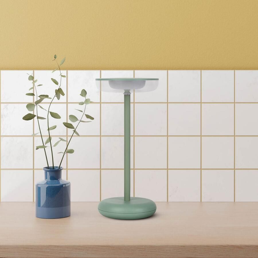 Näve Led-tafellamp Pasi dimbaar via aanraaksensor geheugenfunctie accu usb-c-oplaadkabel (1 stuk)