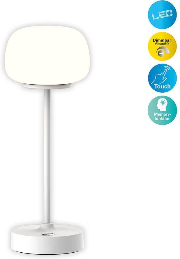 Näve Led-tafellamp Pina Oplaadbare accu USB Type C incl. kabel 100cm touch dimbaar - Foto 6