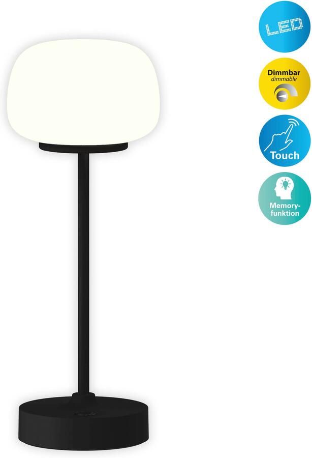 Näve Led-tafellamp Pina Oplaadbare accu USB Type C incl. kabel 100cm touch dimbaar - Foto 8