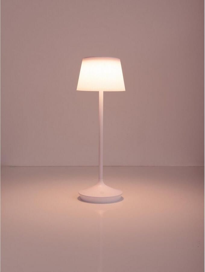 Näve Led-tafellamp Zonne-lamp acculamp "EMMI" Zonne-energie accubedrijf CCT aanraaksensor accutafellamp (1 stuk) - Foto 3