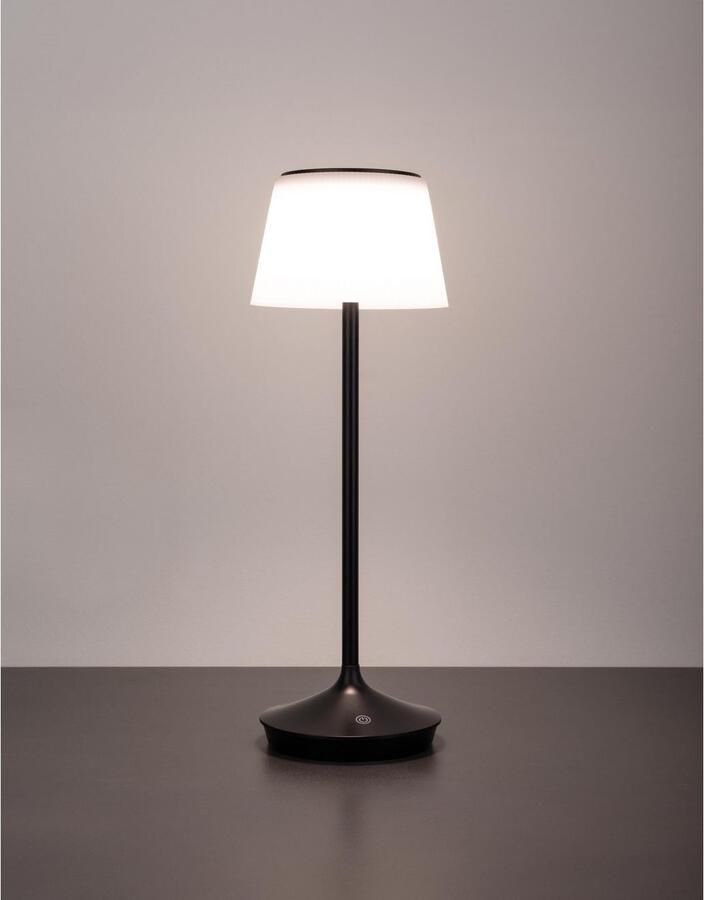 Näve Led-tafellamp Zonne-lamp acculamp "EMMI" Zonne-energie accubedrijf CCT aanraaksensor accutafellamp (1 stuk) - Foto 4