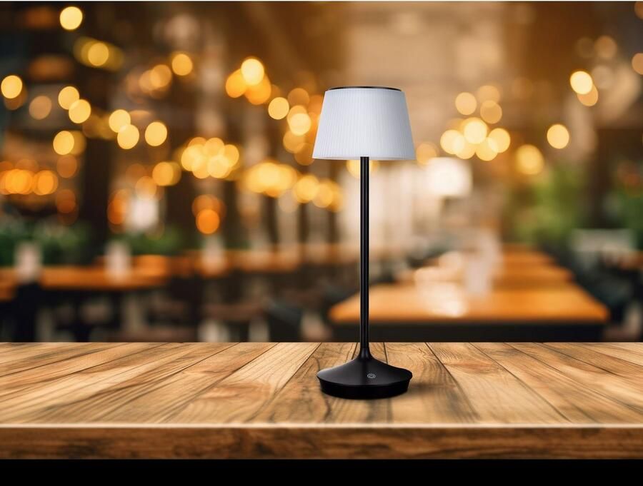 Näve Led-tafellamp Zonne-lamp acculamp "EMMI" Zonne-energie accubedrijf CCT aanraaksensor accutafellamp (1 stuk) - Foto 6