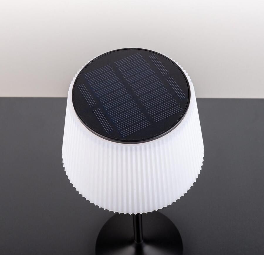 Näve Led-tafellamp Zonne-lamp acculamp "EMMI" Zonne-energie accubedrijf CCT aanraaksensor accutafellamp (1 stuk) - Foto 2