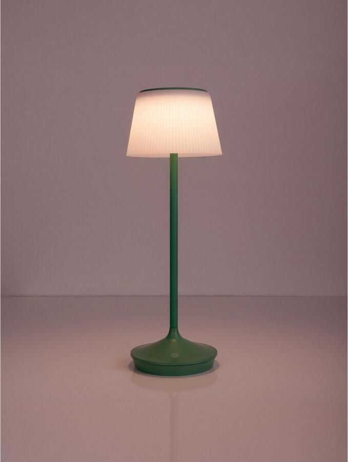 Näve Led-tafellamp Zonne-lamp acculamp "EMMI" Zonne-energie accubedrijf CCT aanraaksensor accutafellamp (1 stuk) - Foto 4