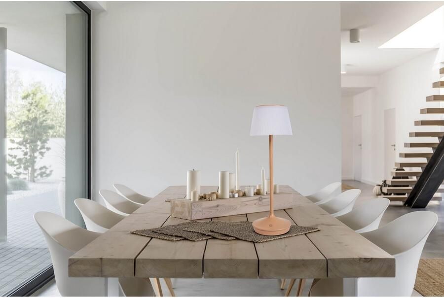 Näve Led-tafellamp Zonne-lamp acculamp "EMMI" Zonne-energie accubedrijf CCT aanraaksensor accutafellamp (1 stuk) - Foto 7