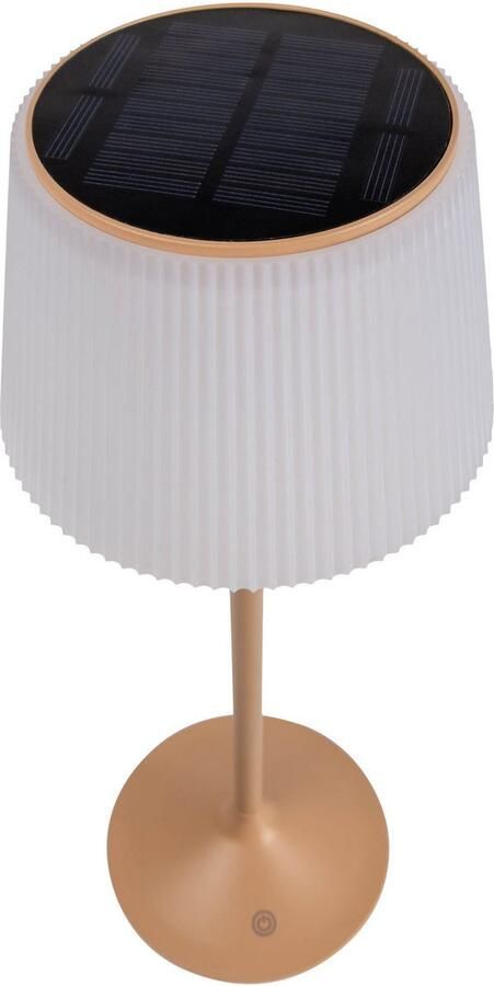 Näve Led-tafellamp Zonne-lamp acculamp "EMMI" Zonne-energie accubedrijf CCT aanraaksensor accutafellamp (1 stuk) - Foto 4
