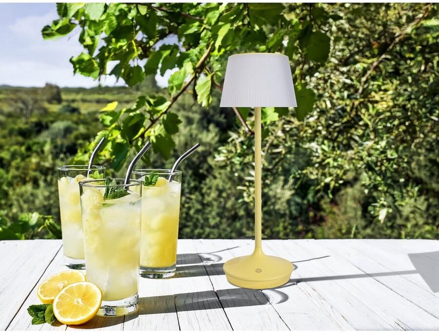 Näve Led-tafellamp Zonne-lamp acculamp "EMMI" Zonne-energie accubedrijf CCT aanraaksensor accutafellamp (1 stuk) - Foto 5