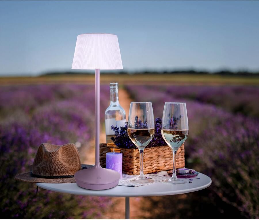 Näve Led-tafellamp Zonne-lamp acculamp "EMMI" Zonne-energie accubedrijf CCT aanraaksensor accutafellamp (1 stuk)