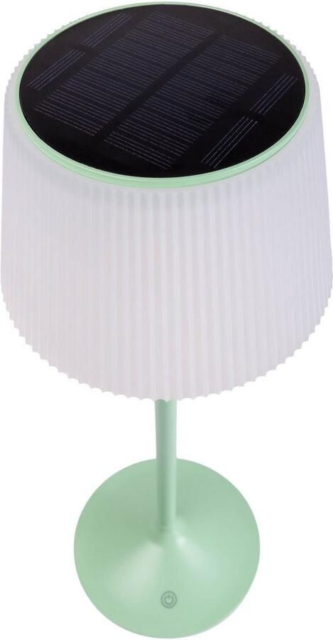 Näve Led-tafellamp Zonne-lamp acculamp "EMMI" Zonne-energie accubedrijf CCT aanraaksensor accutafellamp (1 stuk) - Foto 4