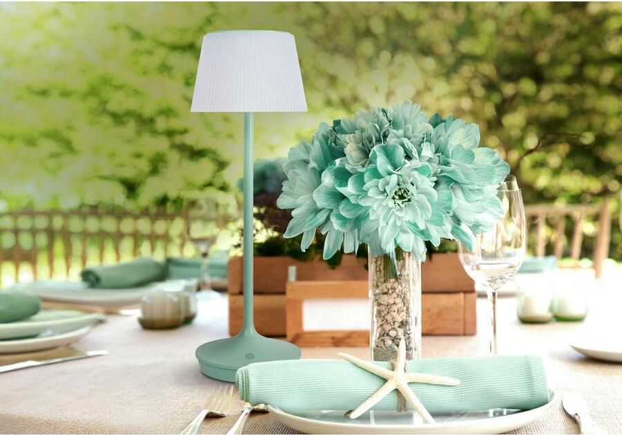 Näve Led-tafellamp Zonne-lamp acculamp "EMMI" Zonne-energie accubedrijf CCT aanraaksensor accutafellamp (1 stuk)