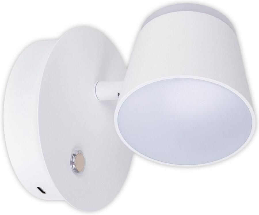 Näve Led-wandlamp Tondo magnetisch batterij opladen via usb-c kabel dimbaar per touch geheugen (1 stuk) - Foto 9