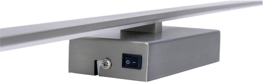 Näve Led-wandlamp Trevor nikkel-mat trapeziumvormig baldakijn incl. kantelschakelaar hoogte 62 cm (1 stuk) - Foto 2