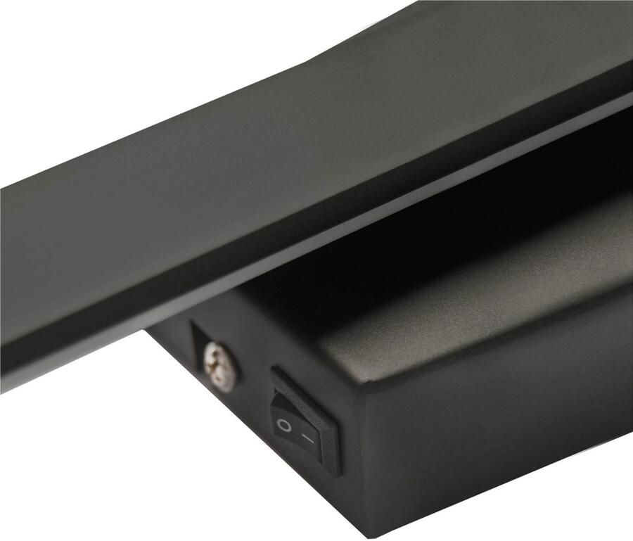 Näve Led-wandlamp Trevor zwart trapeziumvormige baldakijn incl. kantelschakelaar hoogte 62 cm (1 stuk) - Foto 2