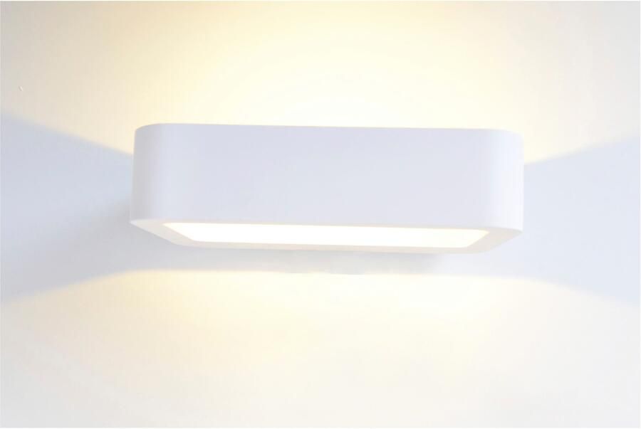 Näve Led-wandlamp Wanna incl. 1x 5w edison led l: 20cm b: 12cm h: 5cm gips wit (1 stuk)