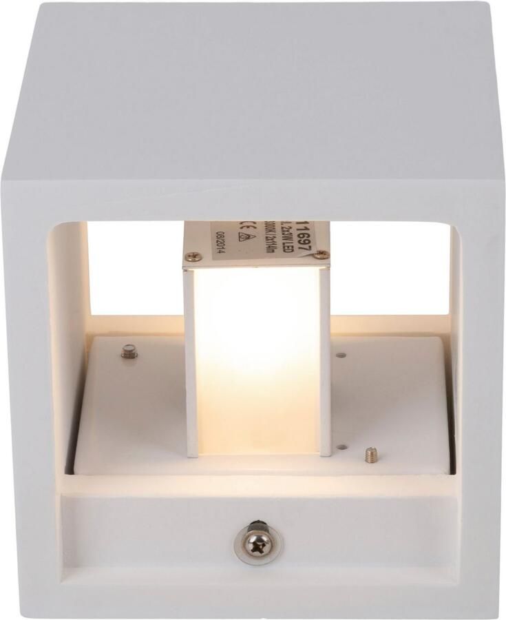 Näve Led-wandlamp Wanna incl. 2x 3w cree xp led l: 11 5cm b: 11 5cm h: 11 5cm gips wit (1 stuk) - Foto 8