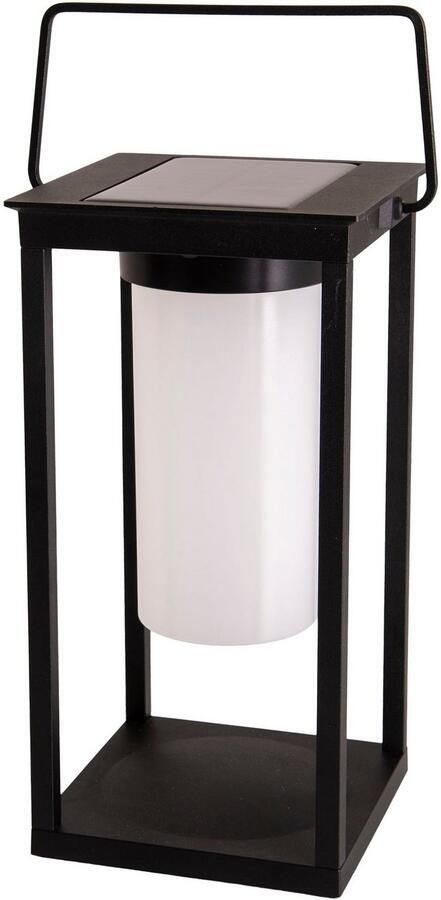 Näve Ledsolarlamp Camping met handvat 2 lichtsterktes per touch usb-oplaadaansluiting zwart (1 stuk) - Foto 3