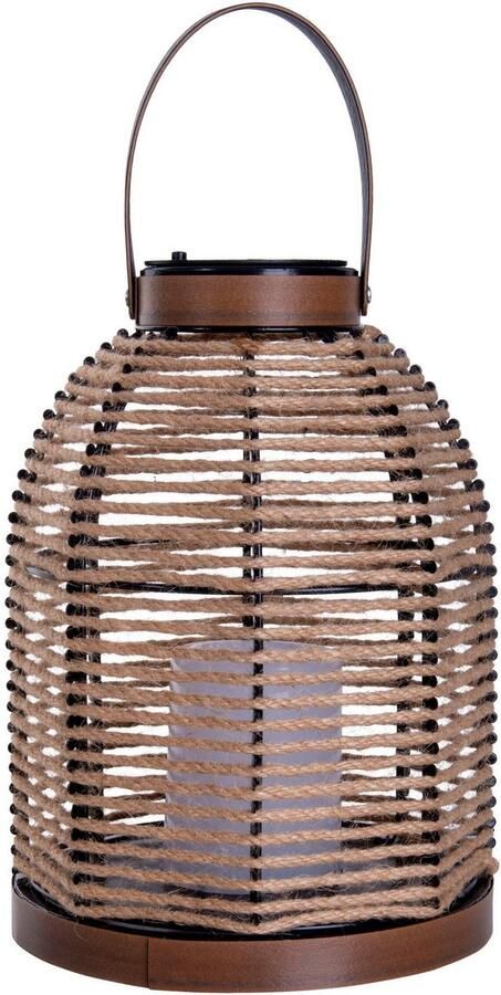 Näve Ledsolarlamp Korbinian Snoerbekleding handgreep niet verlichte decoratieve kaars h: 29 cm (1 stuk) - Foto 3