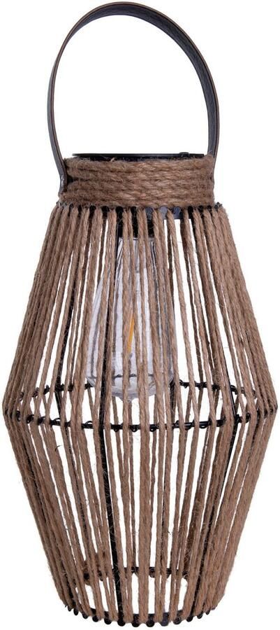 Näve Ledsolarlamp Korbinian Snoerbekleding inclusief gloeilamp met led warmwit licht handvat (1 stuk) - Foto 4