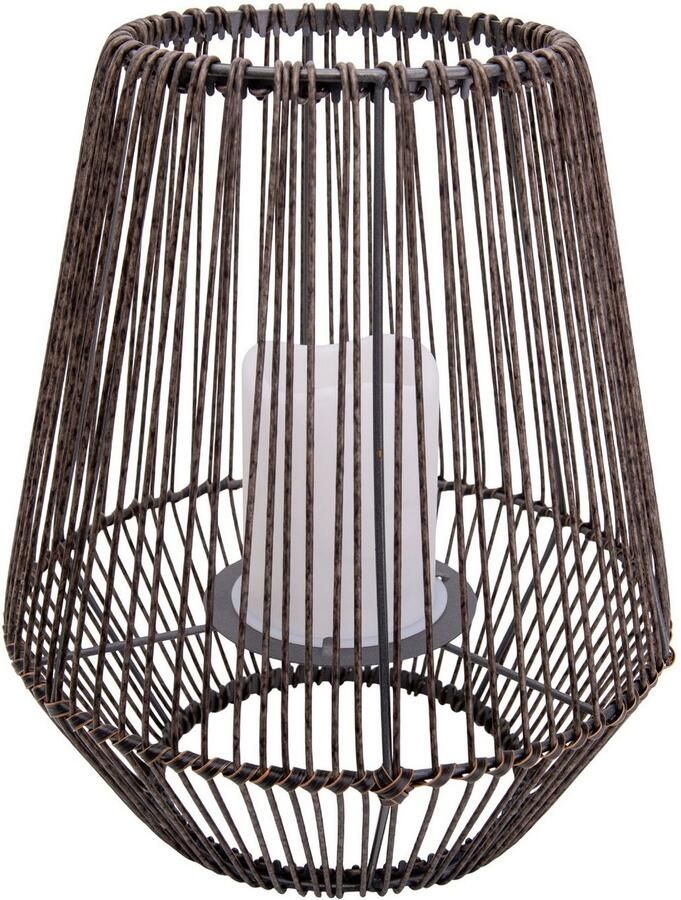 Näve Ledsolarlamp Plasto Solar balkon terrassen lamp tafellamp flakker-effect solarlamp (1 stuk) - Foto 2