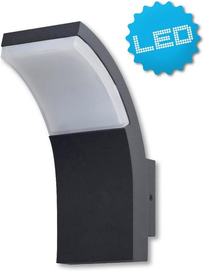 Näve Ledwandlamp voor buiten Orbis Wandlamp terras antraciet hoogte: 19 8 cm led warmwit (1 stuk) - Foto 2