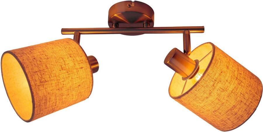 Näve Plafondlamp Maron 2-delige plafondlamp wandlamp spot 2xe14 max. 40w metaal textiel (1 stuk) - Foto 5