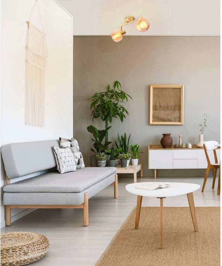 Näve Plafondspot LIBBY 4-vlg. flexibel verstelbare glazen kappen in amber getint excl. 4xe14 (1 stuk)