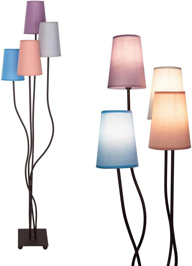 Näve Staande lamp Boho Inclusief voetenschakelaar (1 stuk) - Foto 6